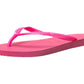 Chinelo Havaiana Feminino Slim Texturizado Fio Dental Rosa Tamanho 9,5