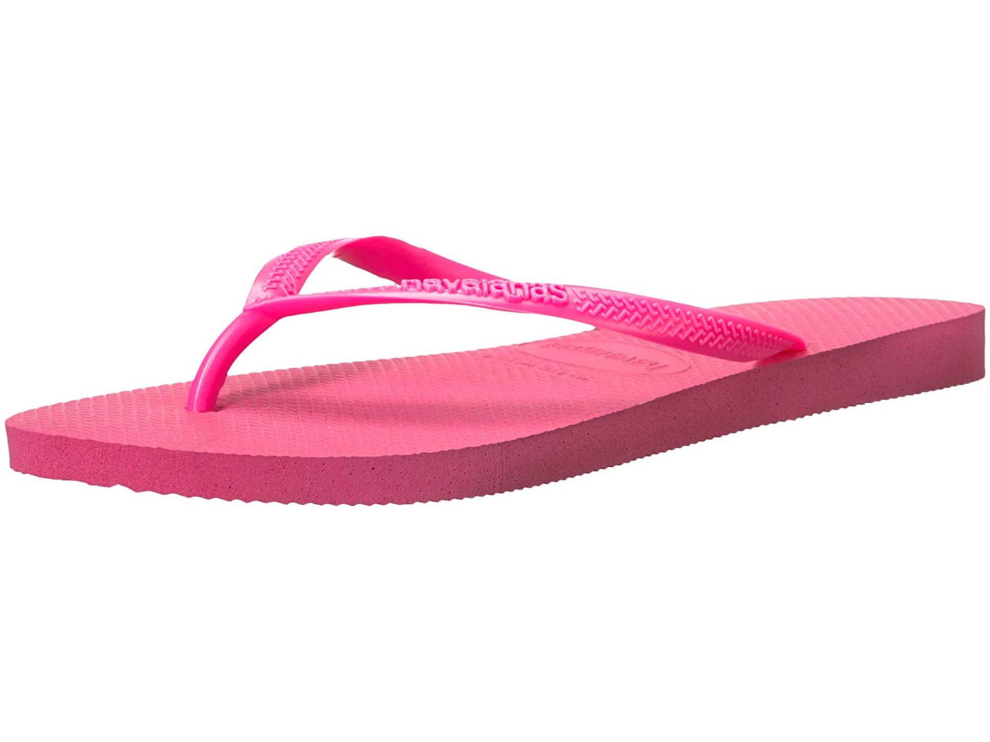 Chinelo Havaiana Feminino Slim Texturizado Fio Dental Rosa Tamanho 9,5