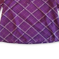 Top xadrez feminino Charter Club com decote dividido, roxo, tamanho XX-G