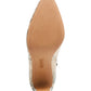 Steve Madden Botas de couro femininas com zíper e bico fino Jenn com estampa de cobra, marrom, tamanho 7,5 M