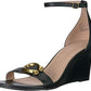 Coach Odetta Wedge Feminino com Fivela Signature Preta Tamanho 8 B