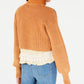 Suéter de malha com gola alta canelada Free People feminino At First Glance, laranja, tamanho grande