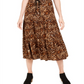 Saia MIDI com estampa de chita feminina Style &amp; Co, marrom, tamanho pequeno P