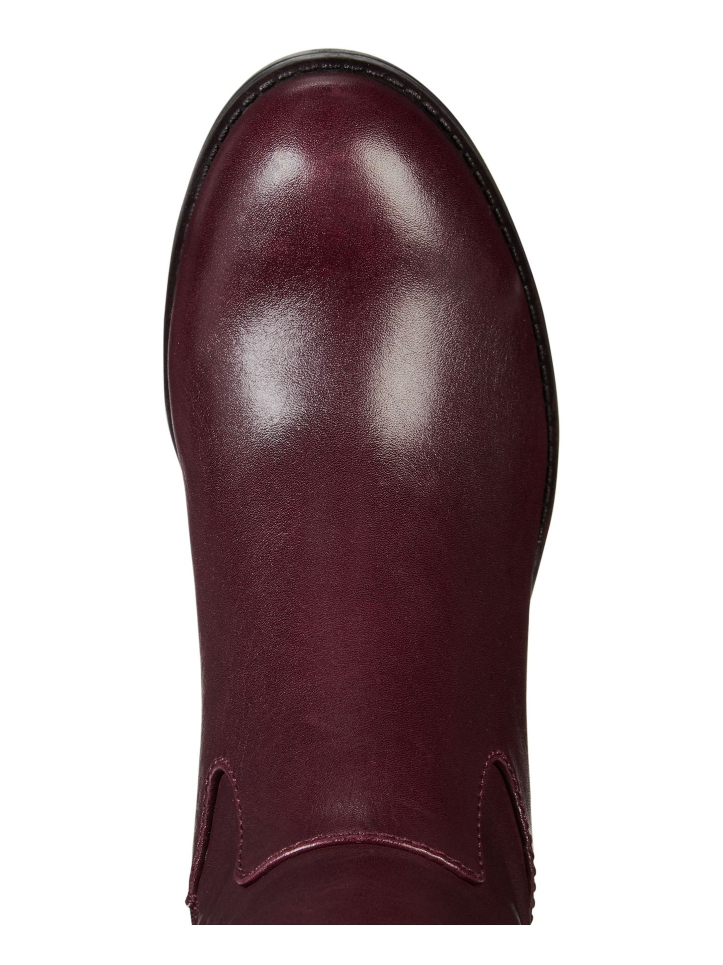 Botas de couro Alfani Bexleyy Riding Wide-Calf femininas, roxas e vermelhas, tamanho 7 M