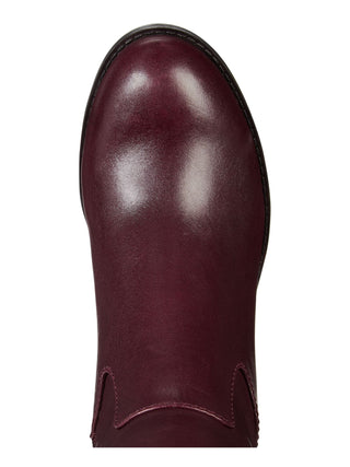 Botas de couro Alfani Bexleyy Riding Wide-Calf femininas, roxas e vermelhas, tamanho 7 M