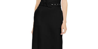 Vestido suéter feminino com cinto MIDI da INC International Concepts, preto, tamanho pequeno