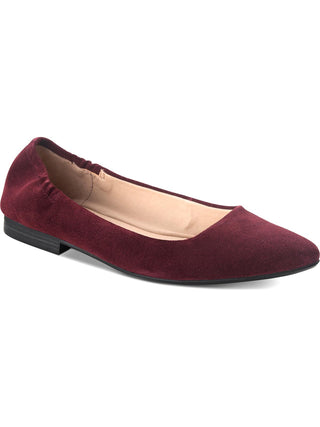 American Rag Women's Elastic Ankle Stretch Comfort Jilly Pontiagudo Salto Bloco Slip-on Sapatilhas de Couro Roxo Tamanho 9,5 M