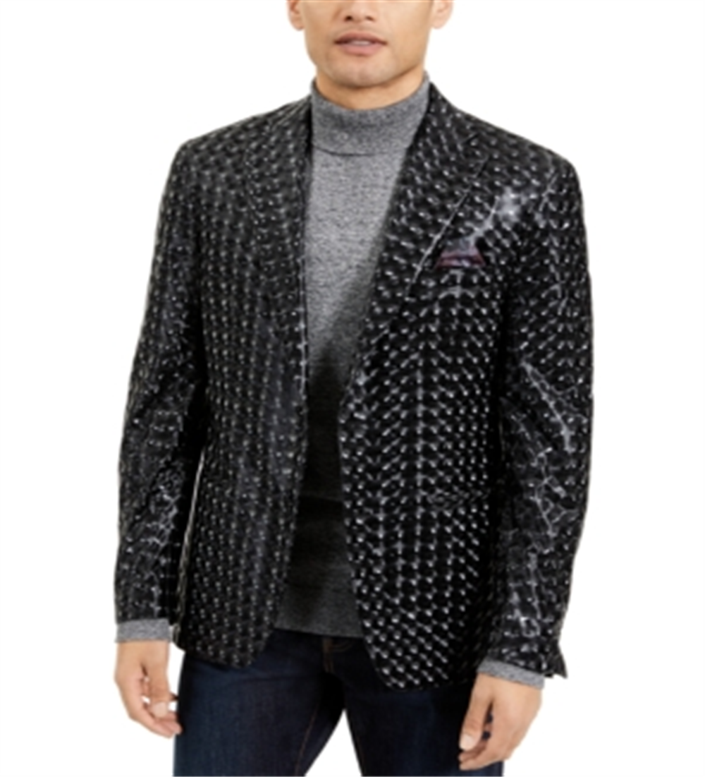 Casaco esportivo Tallia masculino brilhante 3D preto tamanho X-Large
