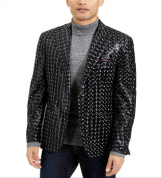 Casaco esportivo Tallia masculino brilhante 3D preto tamanho X-Large