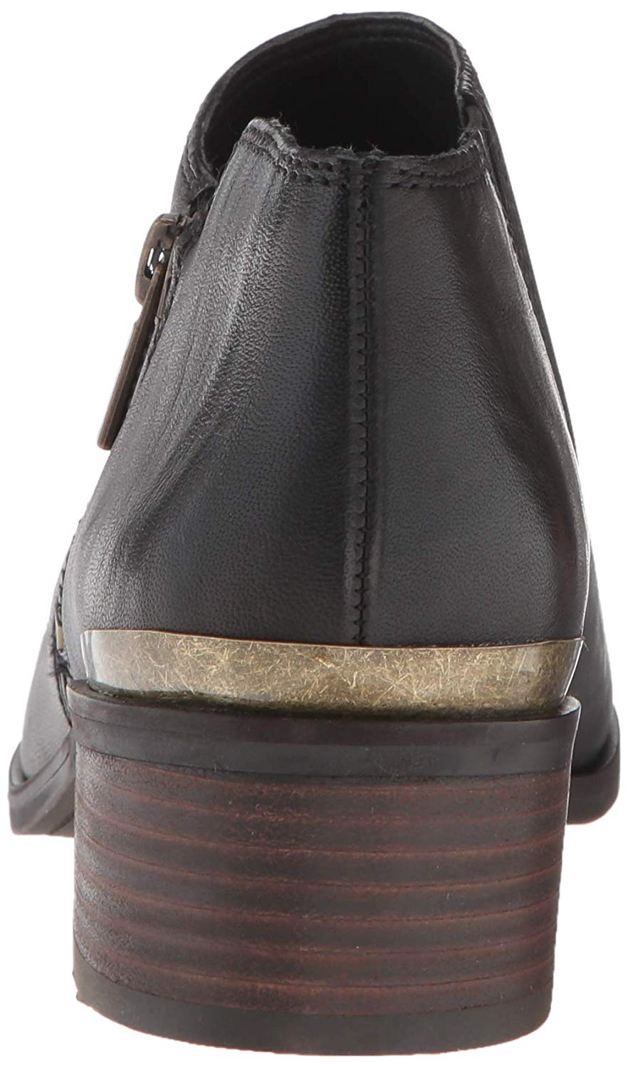 Botas femininas Lucky Brand Koben de couro bico fino na altura do tornozelo, tamanho 5,5M, pretas