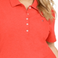 Camisa polo feminina Tommy Hilfiger Plus Piquet Laranja Tamanho 1X