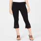 Calça feminina com franjas e tornozelo da INC International Concepts, preta, tamanho 8
