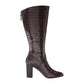 Botas femininas Anne Klein Nastya de cano alto e cano largo, marrom, tamanho 9,5 WC