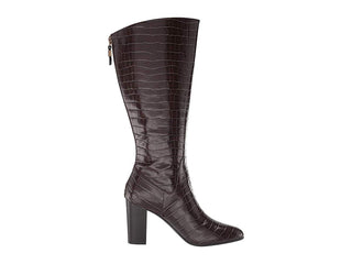 Botas femininas Anne Klein Nastya de cano alto e cano largo, marrom, tamanho 9,5 WC