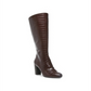 Botas femininas Anne Klein Nastya de cano alto e cano largo, marrom, tamanho 9,5 WC