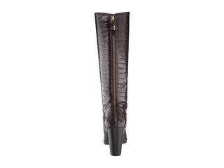 Botas femininas Anne Klein Nastya de cano alto e cano largo, marrom, tamanho 9,5 WC