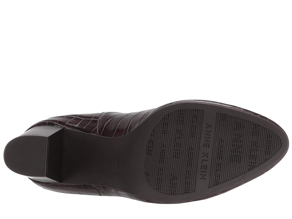 Botas femininas Anne Klein Nastya de cano alto e cano largo, marrom, tamanho 9,5 WC