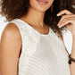Blusa feminina listrada sem mangas Style &amp; Co, marrom, tamanho X-S