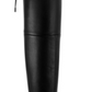 Botas sociais femininas Marc Fisher de couro acima do joelho, pretas, tamanho 7M