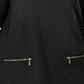 Suéter feminino plus size com gola alta, preto, tamanho 2X, da coleção JM