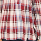 Blusa xadrez feminina estilo &amp; co com decote aberto, vermelha, tamanho grande