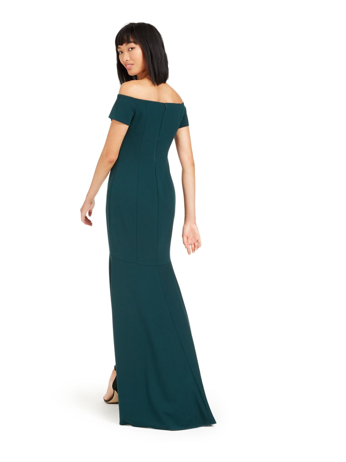 Vestido Calvin Klein Feminino Ombro a Ombro Alto e Baixo Verde Tamanho 16