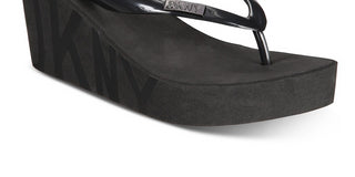 DKNY Women's Cooper Rubber Open Toe Casual Black Size 11