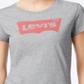 Camiseta Levi's Slim Crew Logo Feminina Cinza Tamanho Médio