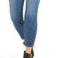 Calça jeans skinny feminina INC International Concepts com strass e curvas, azul, tamanho 0