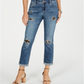 Calça jeans feminina estilo boyfriend com zíper, cinza, tamanho 0, da INC International Concepts