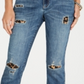 Calça jeans feminina estilo boyfriend com zíper, cinza, tamanho 0, da INC International Concepts
