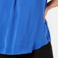 Blusa feminina Alfani sem mangas com decote em V Hi Lo Plus Azul Tamanho 0X