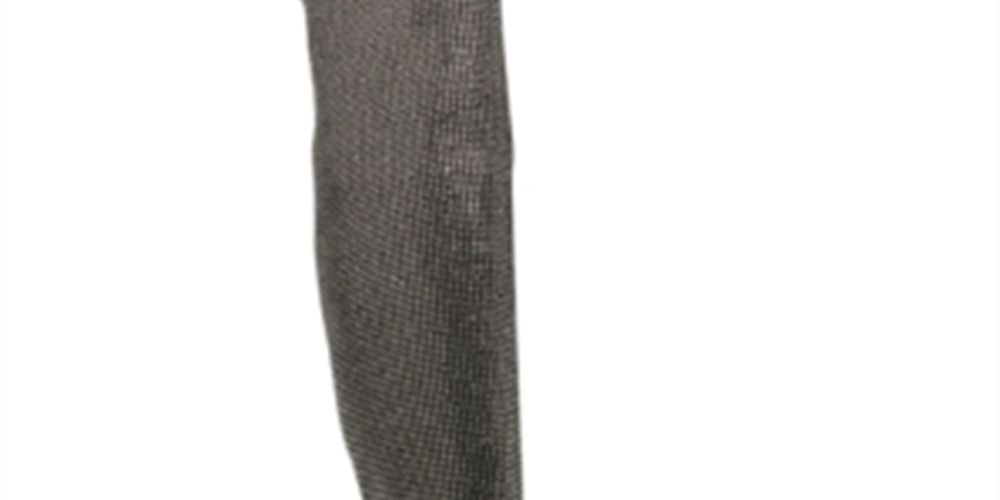 Botas sociais femininas Wild Pair com strass, acolchoadas, bico fino, salto bloco, zíper, tamanho 9,5 m, cinza