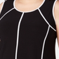 Camiseta regata feminina Alfani Piping Hi Low preta tamanho 2X