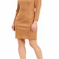 Vestido feminino Anne Klein com costura princesa e mergulho, marrom, tamanho 14