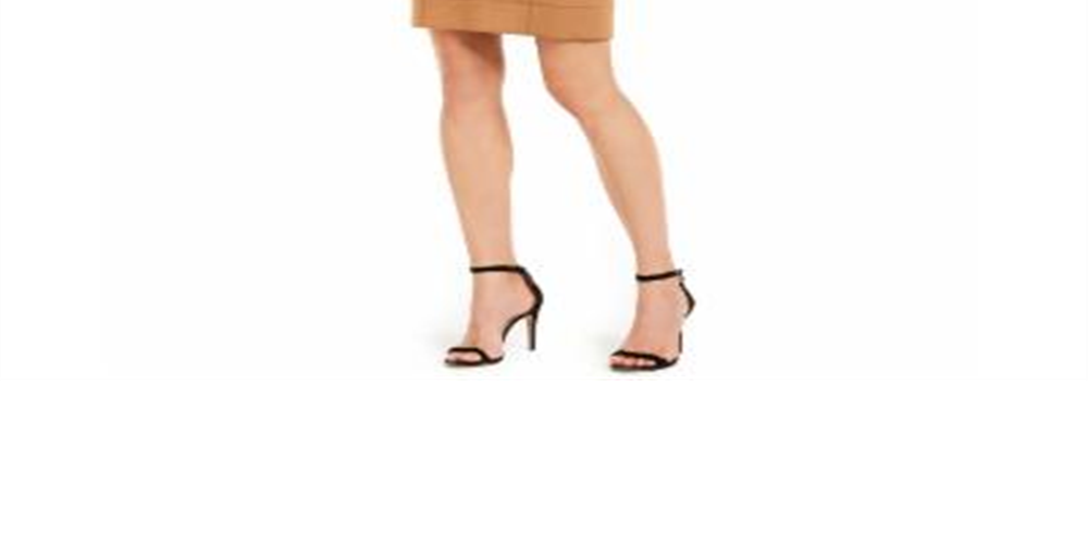 Vestido feminino Anne Klein com costura princesa e mergulho, marrom, tamanho 14