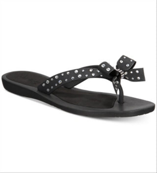 Guess Women's Tutu Rhinestone Thong Flip Flops BlackSize -7 M