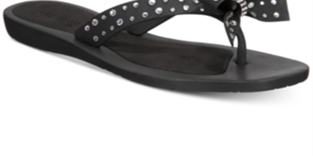 Chinelo Guss Feminino Tutu com Strass e Tiras Pretas Tamanho -7 M