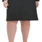 Vestido evasê com manga de renda Tommy Hilfiger feminino, tamanho 22W, preto