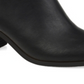Botas femininas Journee Collection com zíper e salto bloco Adison Almond Toe Mixed Media, pretas, tamanho 10 M