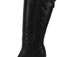 Botas femininas Rialto com salto agulha e fivela, bico fino, tamanho 6,5 M