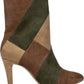 Botas Casilda de textura mista femininas Rialto, marrom, tamanho 10 M