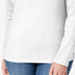 Karen Scott Blusa de malha lisa feminina, branca, tamanho extragrande