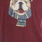 Camiseta masculina Club Room Bulldog Scarf de algodão mesclado, vermelha, tamanho pequeno