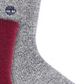 Pacote com 2 meias Timberland masculinas mescladas, vermelhas, tamanho único