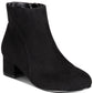 Botas femininas de camurça FloriannL com bico amendoado e salto alto, da INC International Concepts, tamanho 1,5, pretas