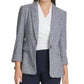 Blazer DKNY Feminino Marled com Um Botão Azul Tamanho 6 Petite