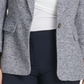 Blazer DKNY Feminino Marled com Um Botão Azul Tamanho 6 Petite