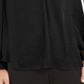 Blusa feminina Alfani com decote em V, preta, tamanho pequeno médio