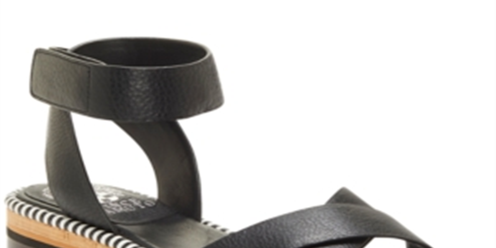 Sandálias rasteiras femininas Vince Camuto Miveeria pretas tamanho 10 M